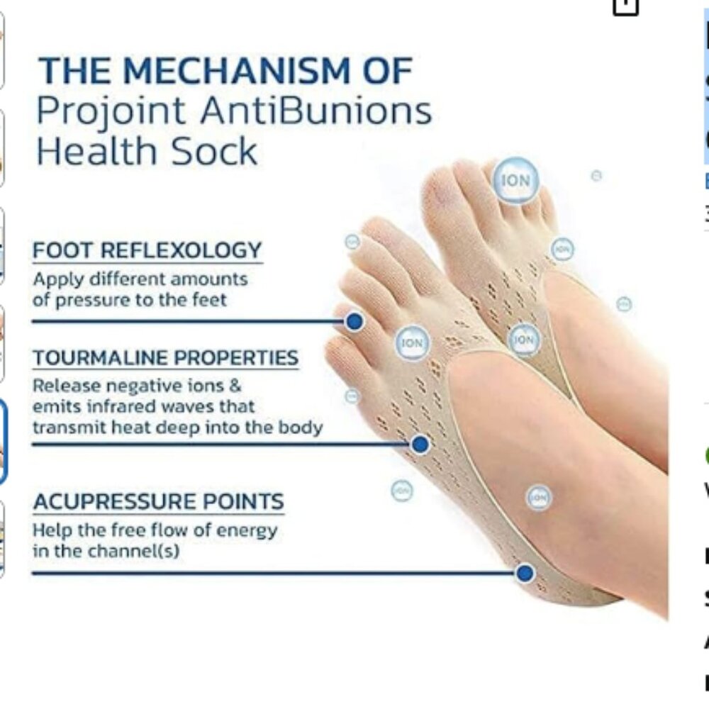 4 Pairs Anti Bunions Socks, Projoint Antibunions Health Sock, Bunion Corrector31 - Picture 5 of 6